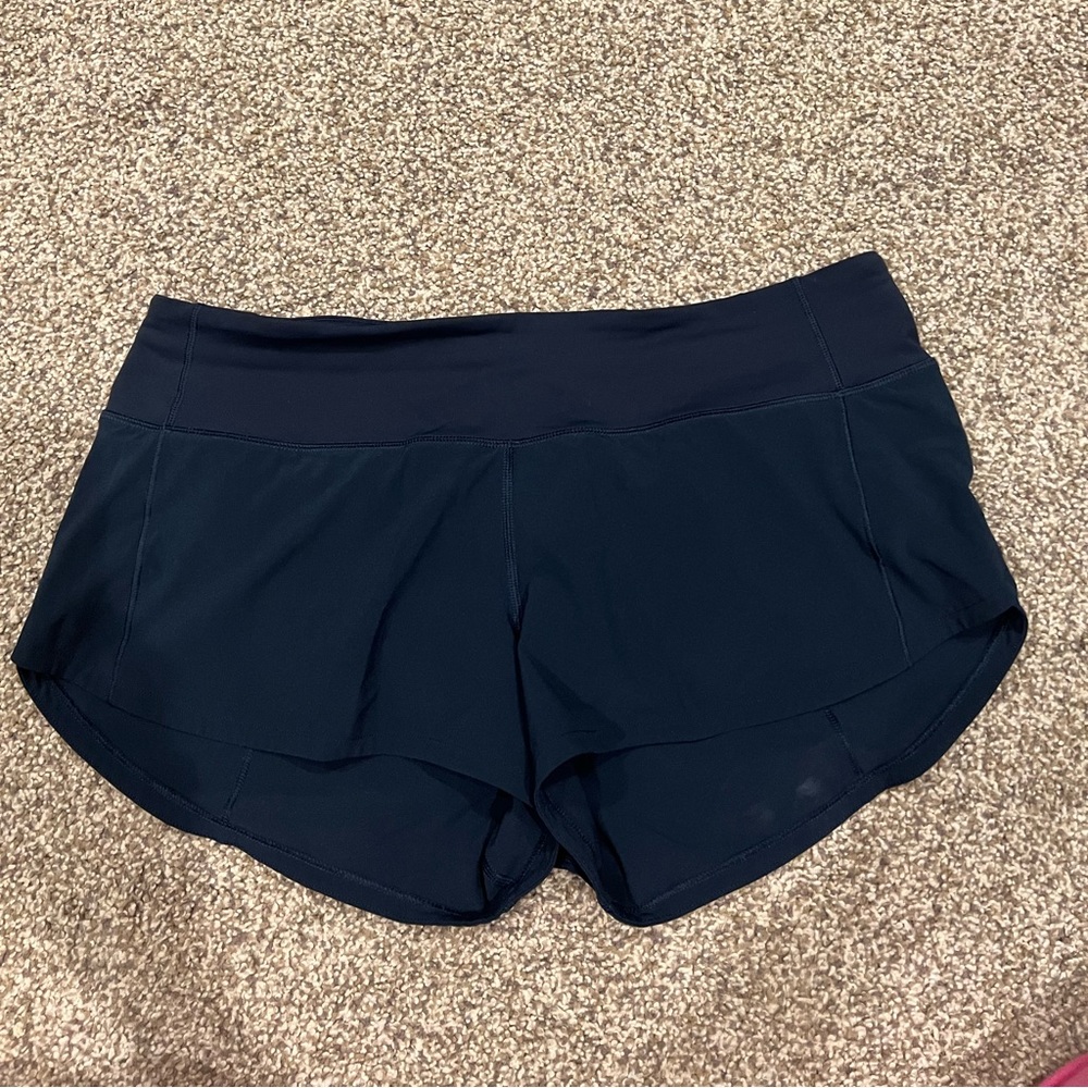 Lululemon Speed Up Shorts, Navy Blue, Low Rise